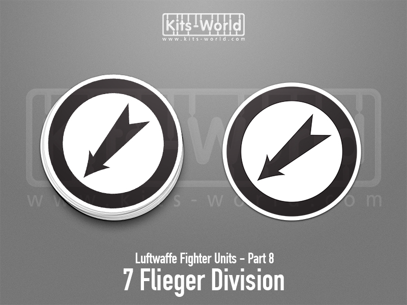 Kitsworld SAV Sticker - Luftwaffe Fighter Units - 7 Flieger Division W:100mm x H:100mm 